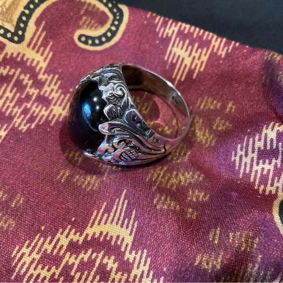 Ring, 925 Silver and Onyx Artisan Crafted, new with tag, 10 - Picture 5 of 7